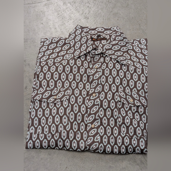 Ben Sherman Brown and White Patterned Men's Shirt, X-Large - Picture 7 of 7